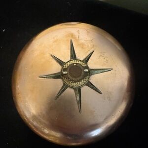 Vintage Vanguard Copper Color Fire Alarm Decoration. Fire Collectible